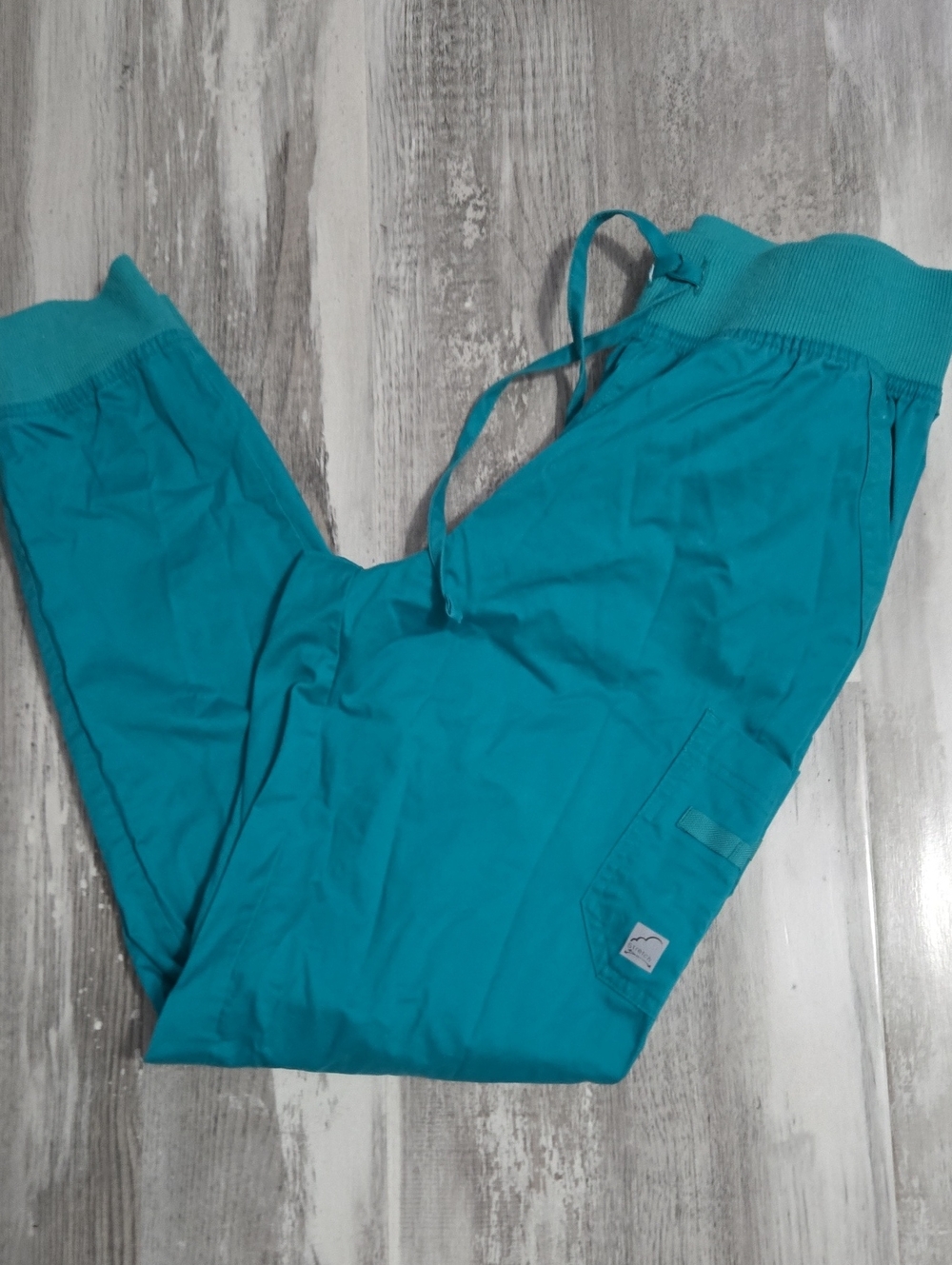 Teal Drawstring Jogger Scrubs